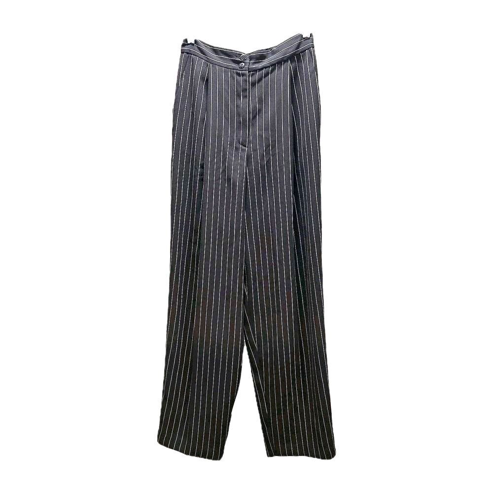 VTG 90s/Y2K Hugo Buscati Collection Black Pinstripe Pants 14 in Rise Size 8